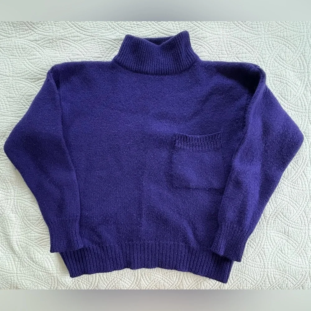 Vintage Wool Gap Turtleneck Purple Medium